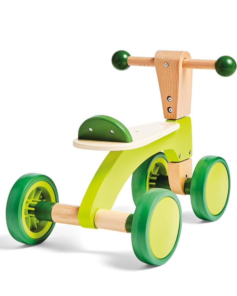 bicicleta de madera sin pedales