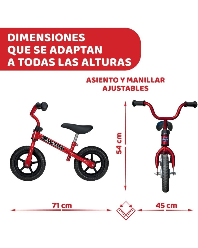 bici chicco sin pedales roja